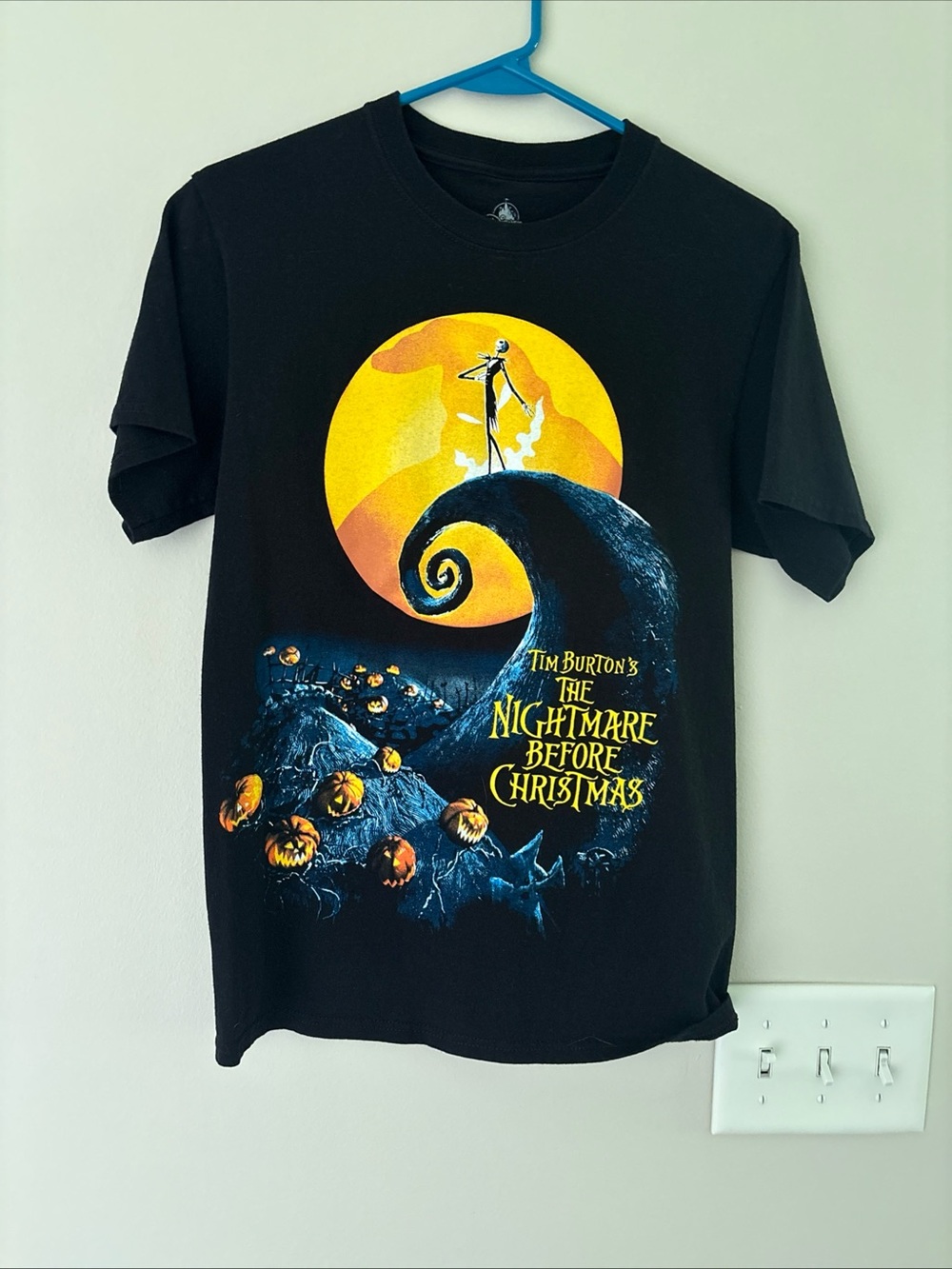 Disney Black Cotton Tee with White Castle Logo